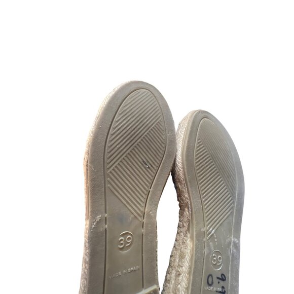 Fabiolas Womens Navy Blue Espadrille Flats Crafted In Spain Size 8 With Elastic - Picture 5 of 7